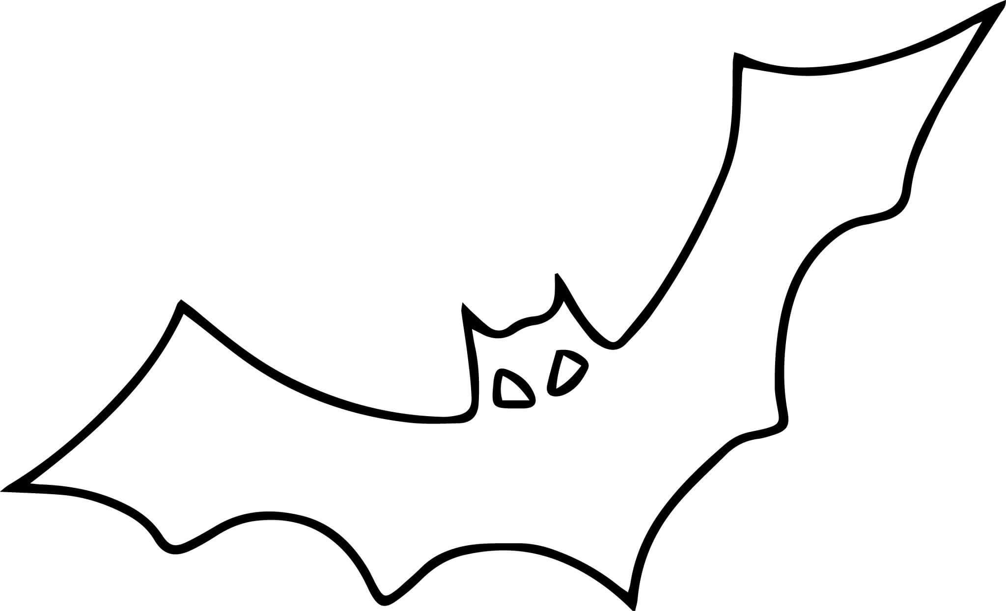 Dibujo de Murcielago fácil para Colorear