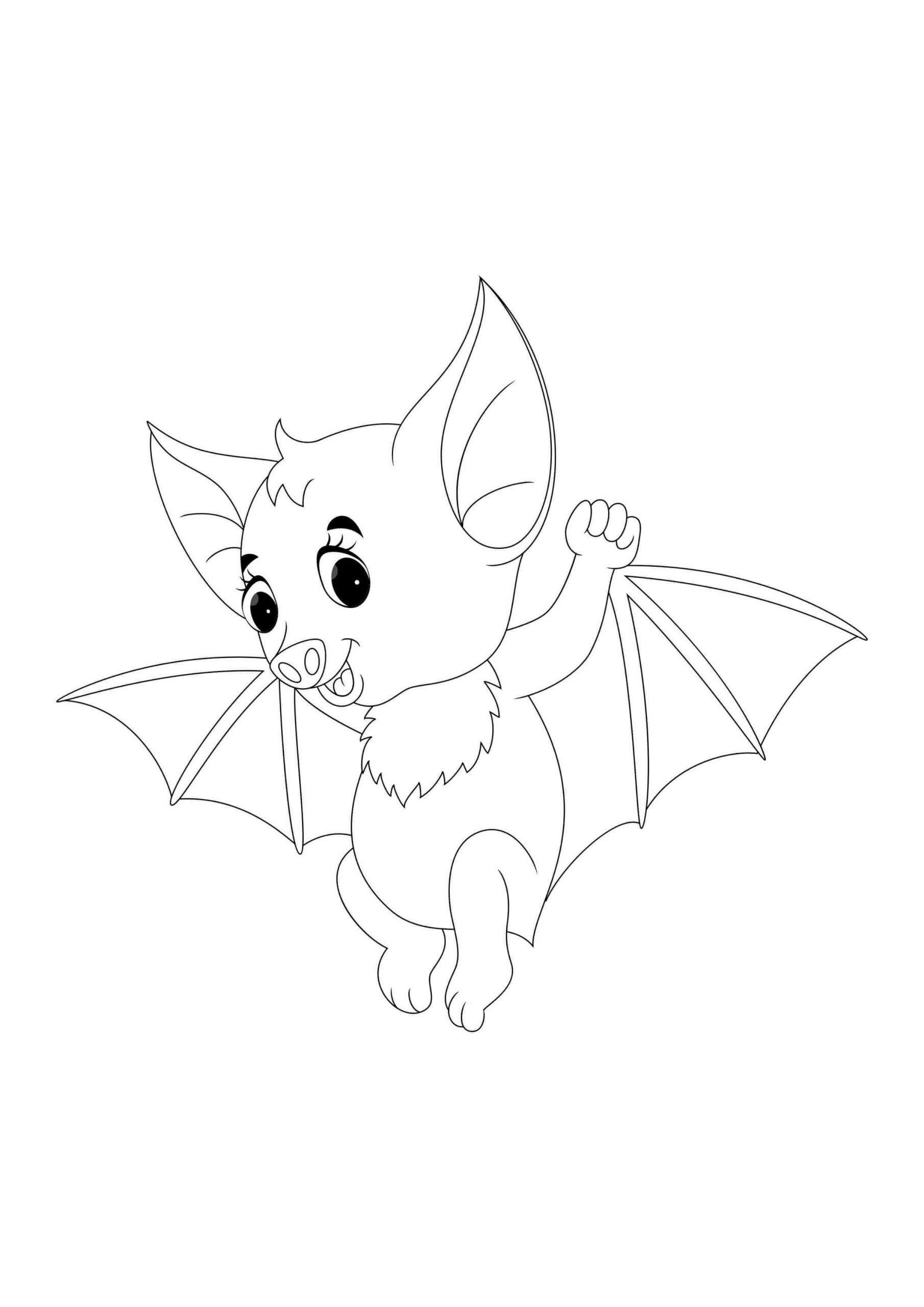 Dibujo de Murcielago Imprimible para Colorear