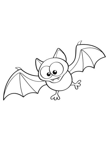Dibujo de Murcielago Lindo para Colorear