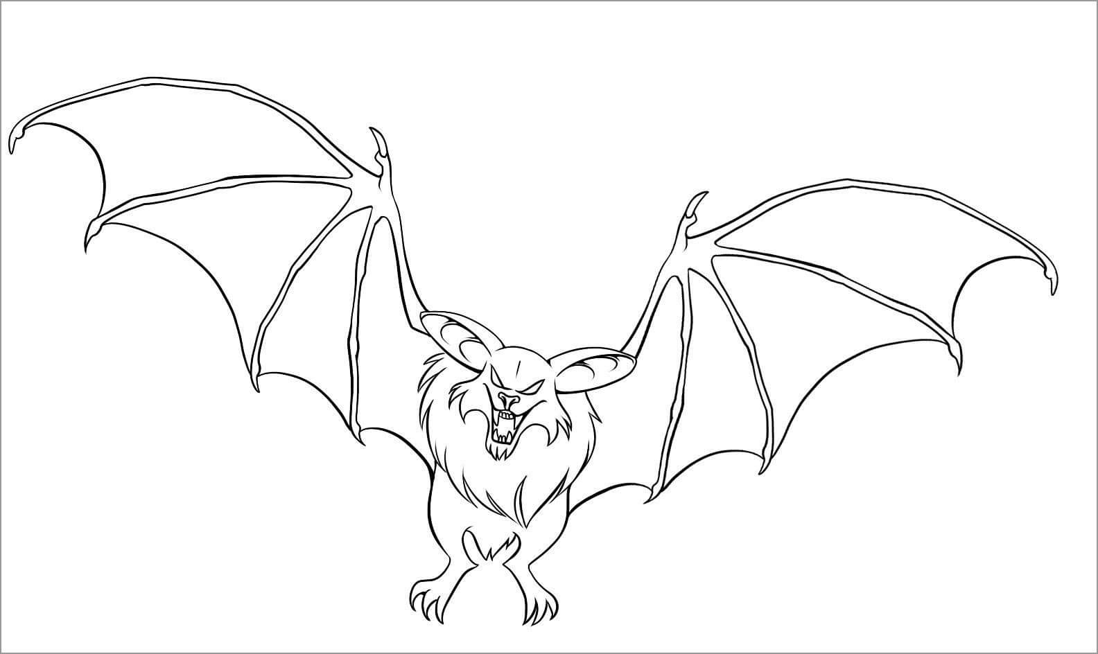 Dibujo de Murcielago Monstruo para Colorear