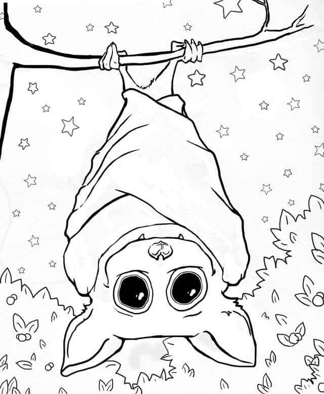 Dibujo de Murcielago Normal para Colorear