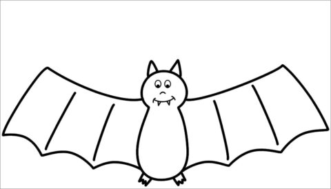 Dibujo de Murcielago Sonriendo para Colorear