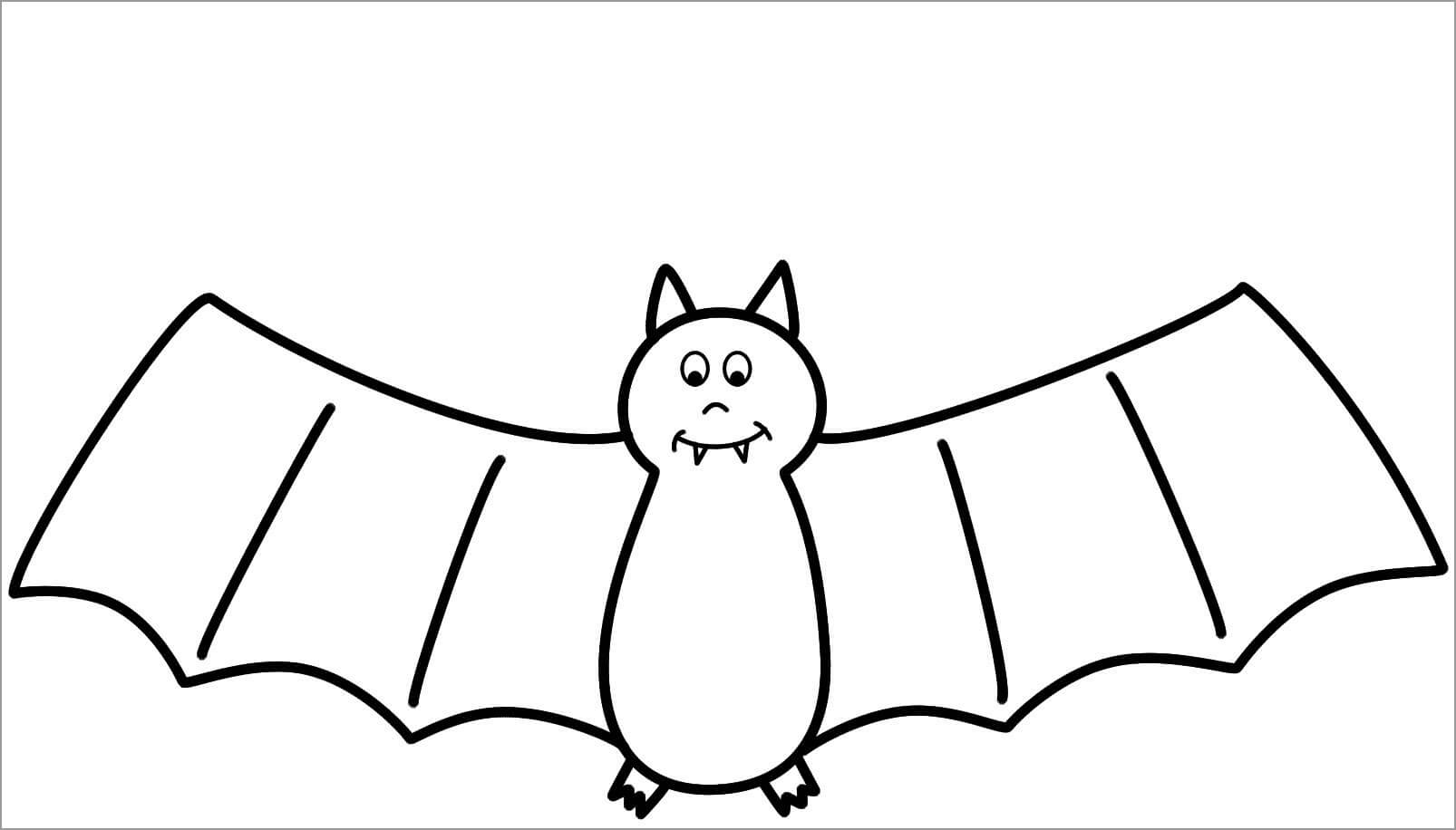 Dibujo de Murcielago Sonriendo para Colorear