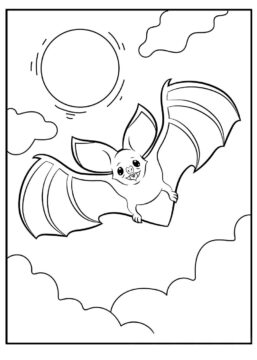 Dibujo de Murcielago Volador para Colorear