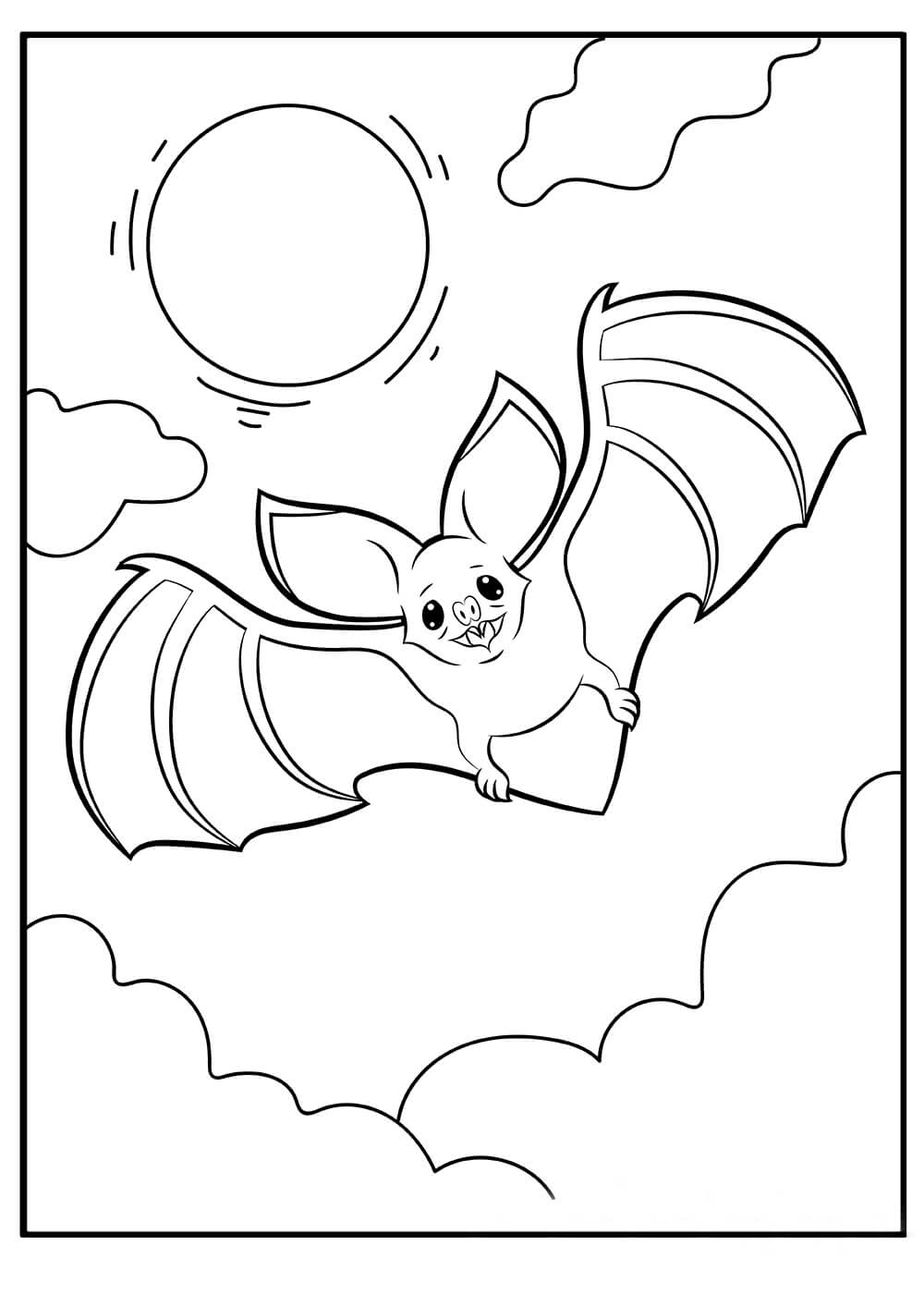 Dibujo de Murcielago Volador para Colorear