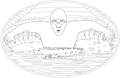 Dibujo de Nadadores para Colorear