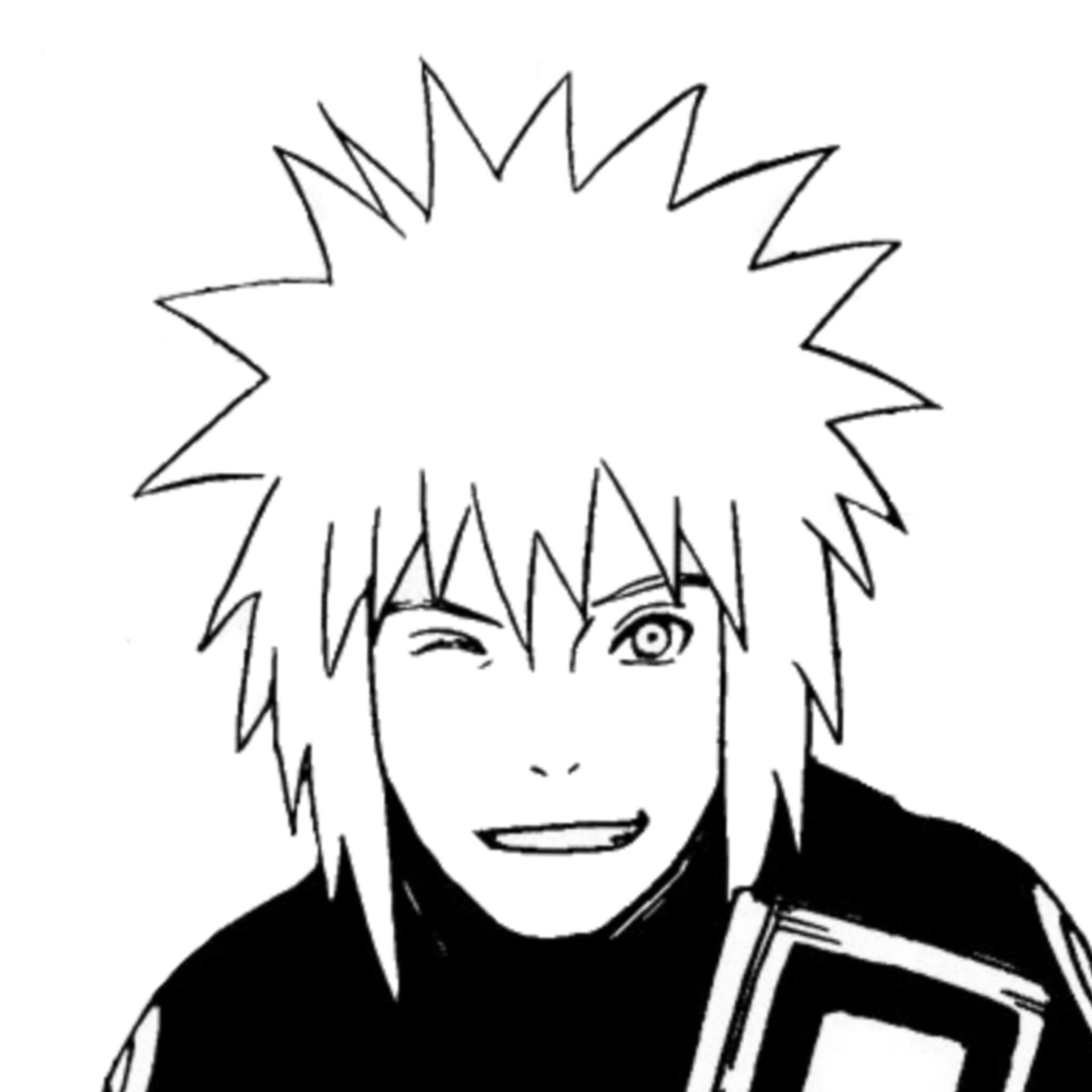 Dibujo de Cara Naruto Divertido para Colorear