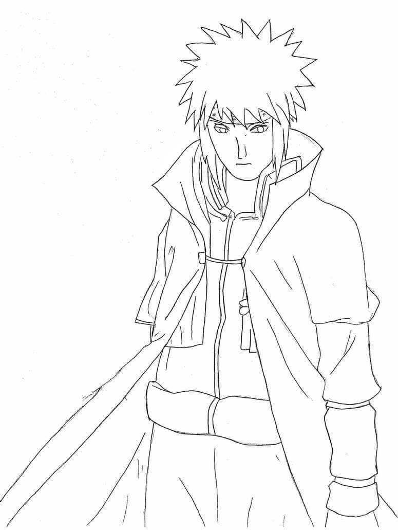 Dibujo de Namikaze Minato para Colorear