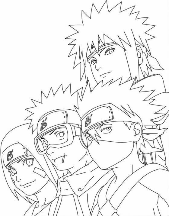 Dibujo de Equipo 7 de Minato para Colorear
