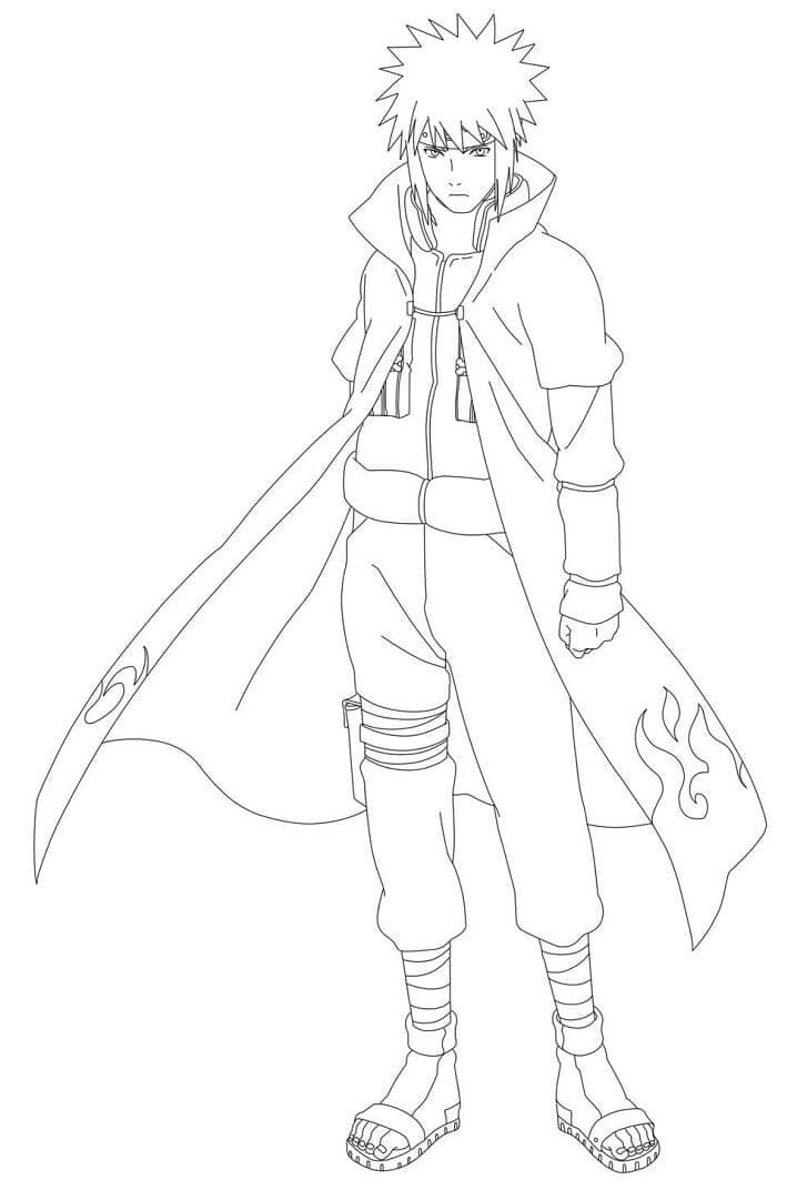 Dibujo de Genial Namikaze Minato para Colorear