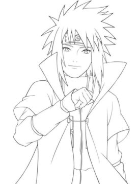 Dibujo de Minato Sonriendo para Colorear