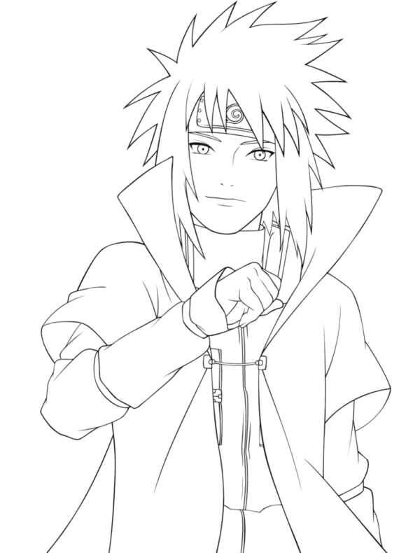 Dibujo de Minato Sonriendo para Colorear