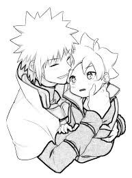 Dibujo de Minato con Boruto para Colorear