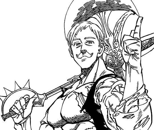 Dibujo de Escanor 1 para Colorear