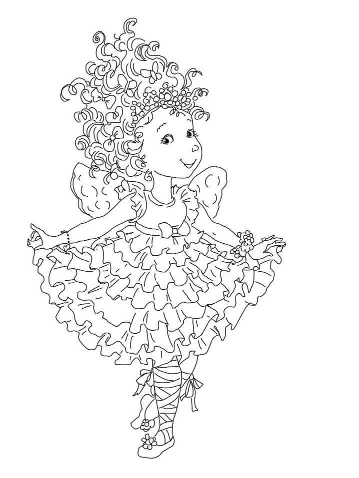 Dibujo de Haciendo una Reverencia a Fancy Nancy para Colorear