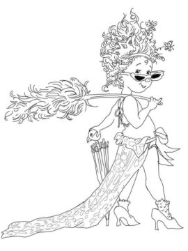 Dibujo de Nancy de fantasía con Paraguas para Colorear