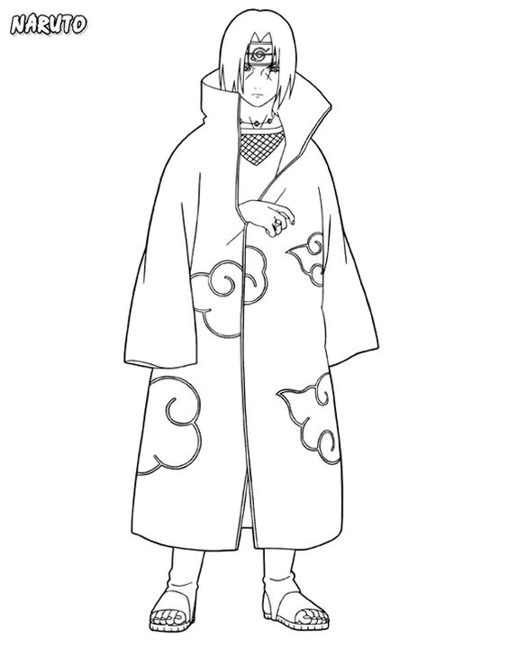 Dibujo de Akatsuki Itachi para Colorear