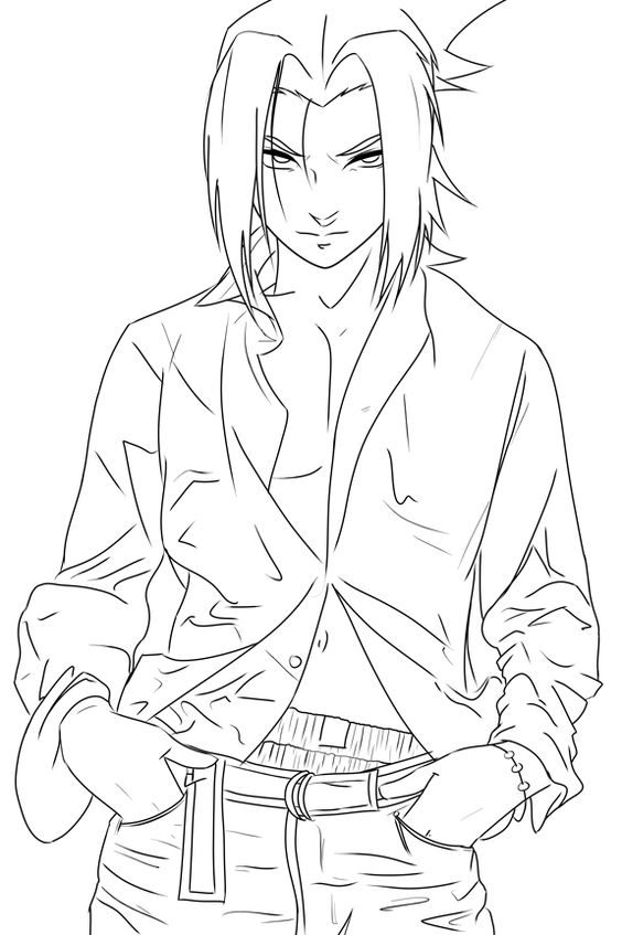 Dibujo de Fresco Sasuke para Colorear