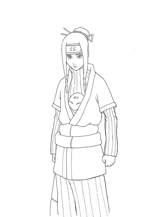 Dibujo de Haku de Naruto Dattebayo para Colorear