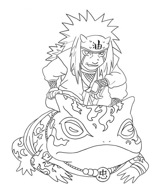 Dibujo de Jiraiya On Gama para Colorear