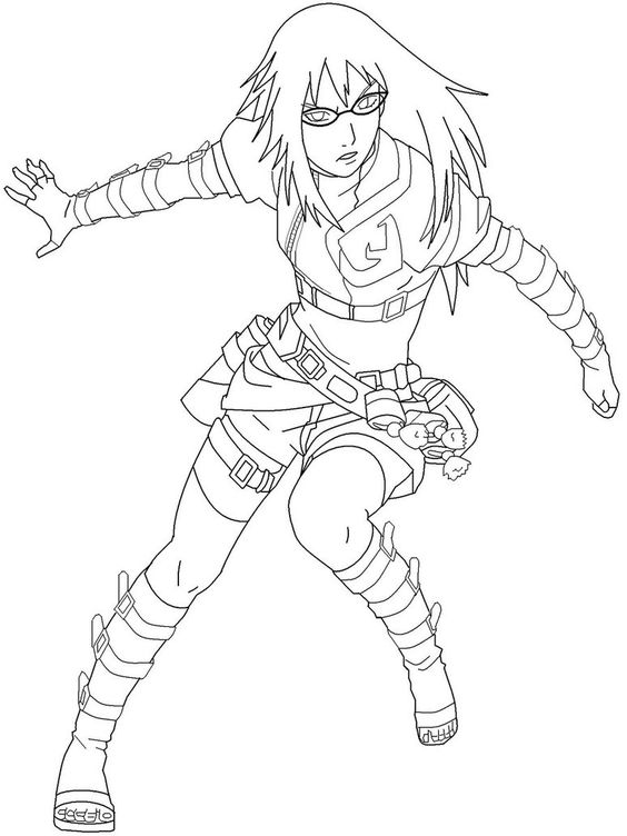 Dibujo de Karin en Naruto Shippuden para Colorear