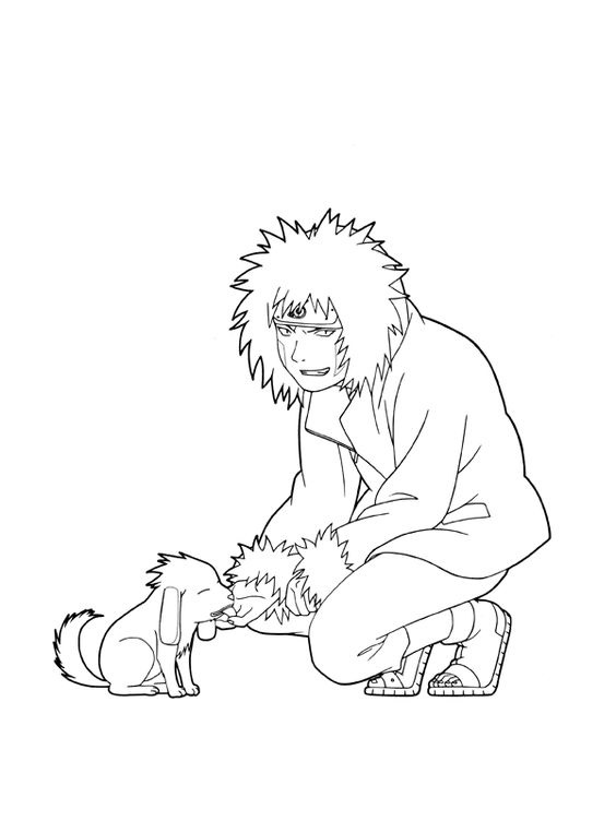 Dibujo de Kiba Inuzuka para Colorear