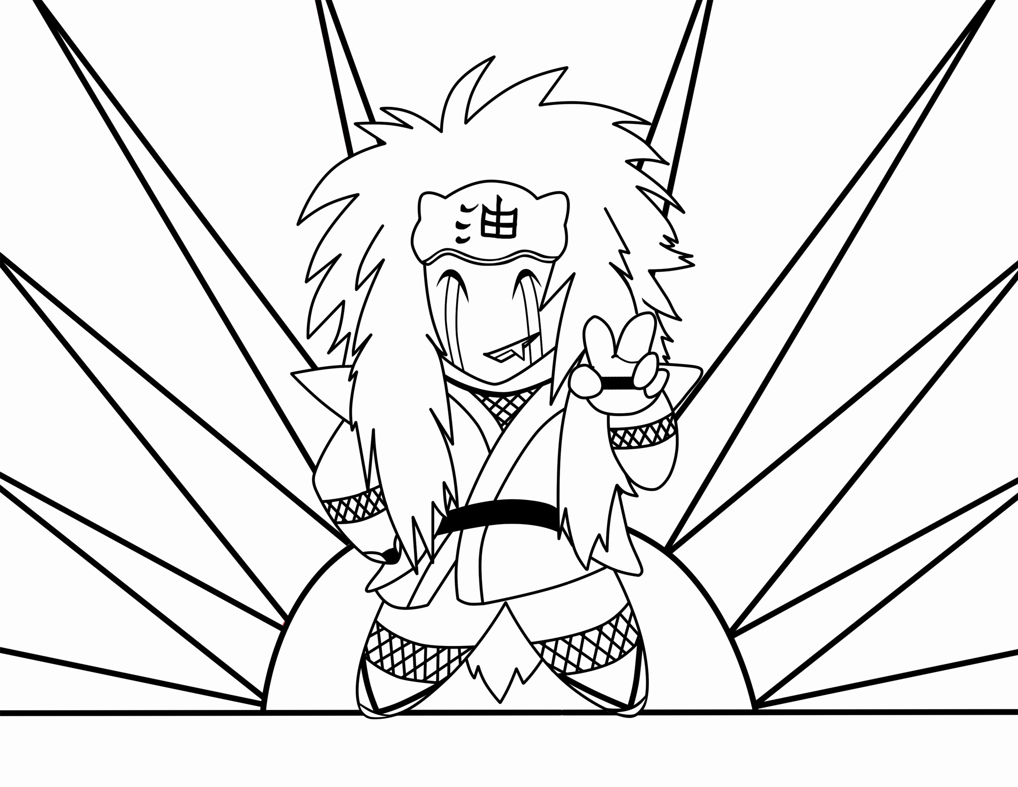 Dibujo de Lindo Jiraiya para Colorear