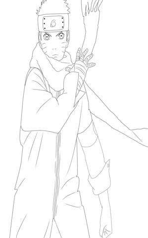 Dibujo de Naruto en el último para Colorear