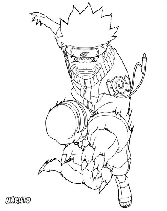 Dibujo de Naruto Enojado para Colorear