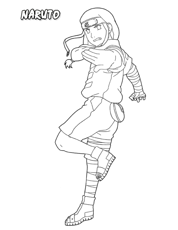 Dibujo de Neji Hyuga para Colorear
