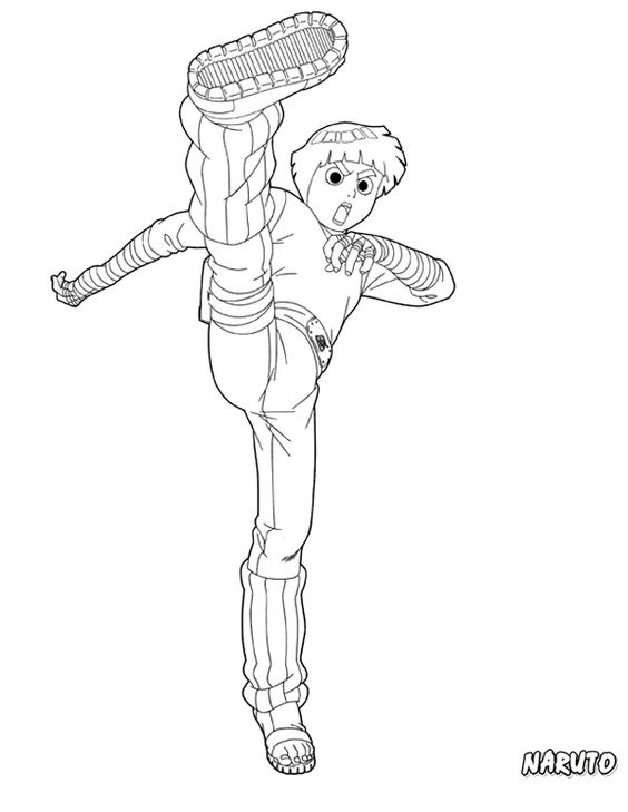 Dibujo de Rock Lee para Colorear