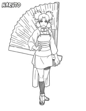 Dibujo de Temari de Naruto Shippuden para Colorear