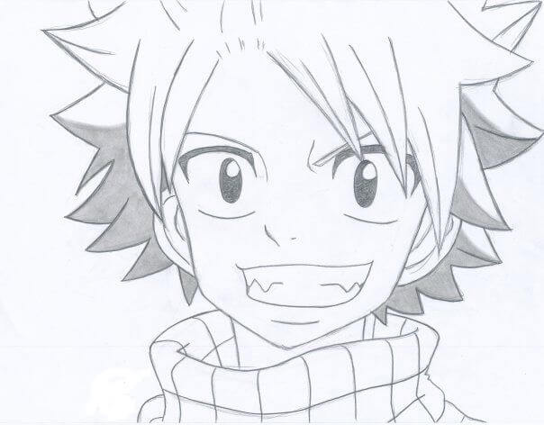 Dibujo de Cara Natsu para Colorear