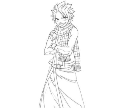 Dibujo de Natsu Divertido para Colorear