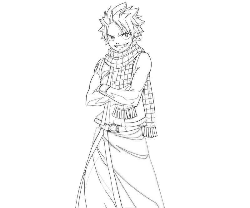Dibujo de Natsu Divertido para Colorear
