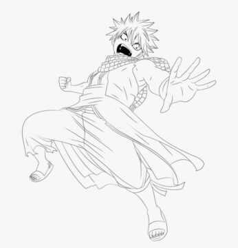 Dibujo de Natsu Enojado para Colorear
