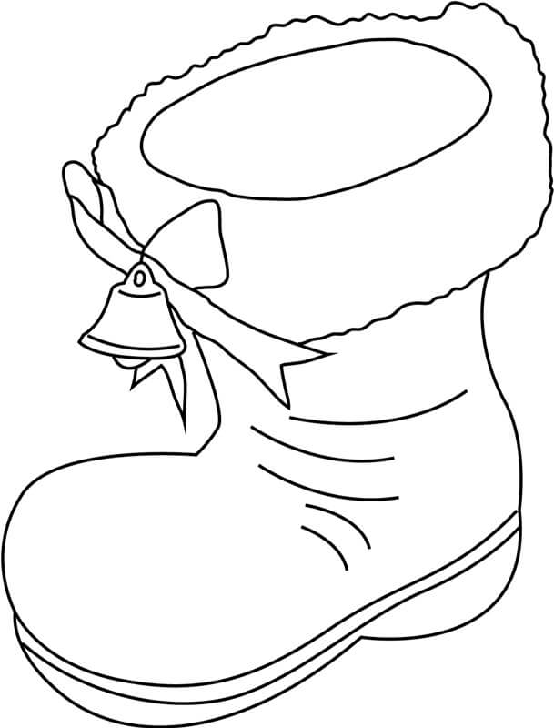Dibujo de A Santa Zapatos para Colorear