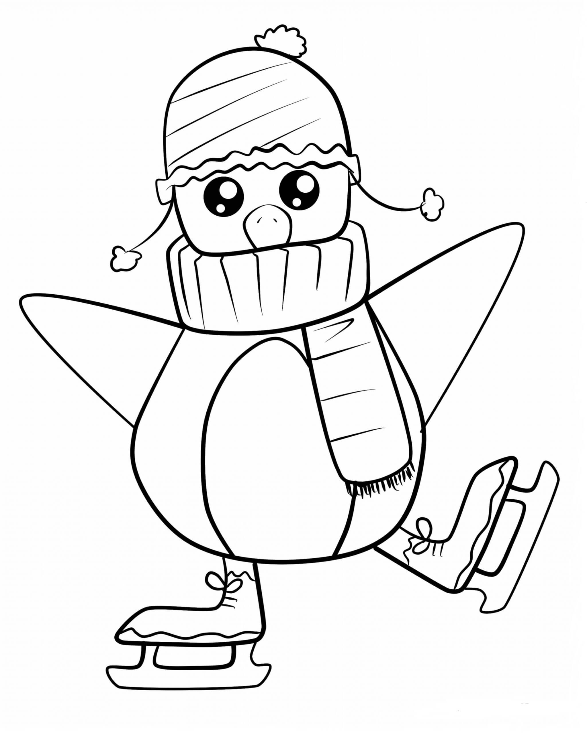 Dibujo de Caza de Navidad para Colorear