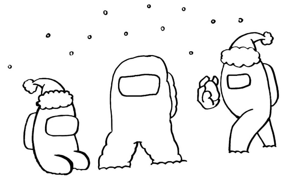 Dibujo de Entre Nosotros Santa Claus para Colorear