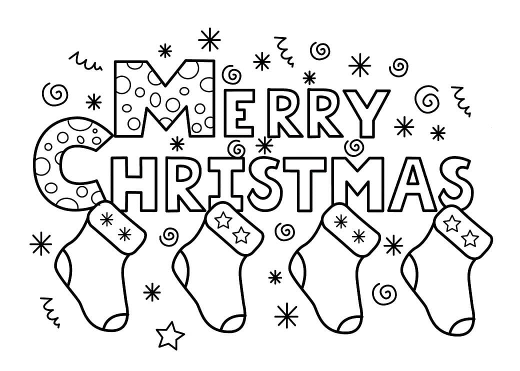 Dibujo de Fondo de Pantalla de Feliz Navidad para Colorear