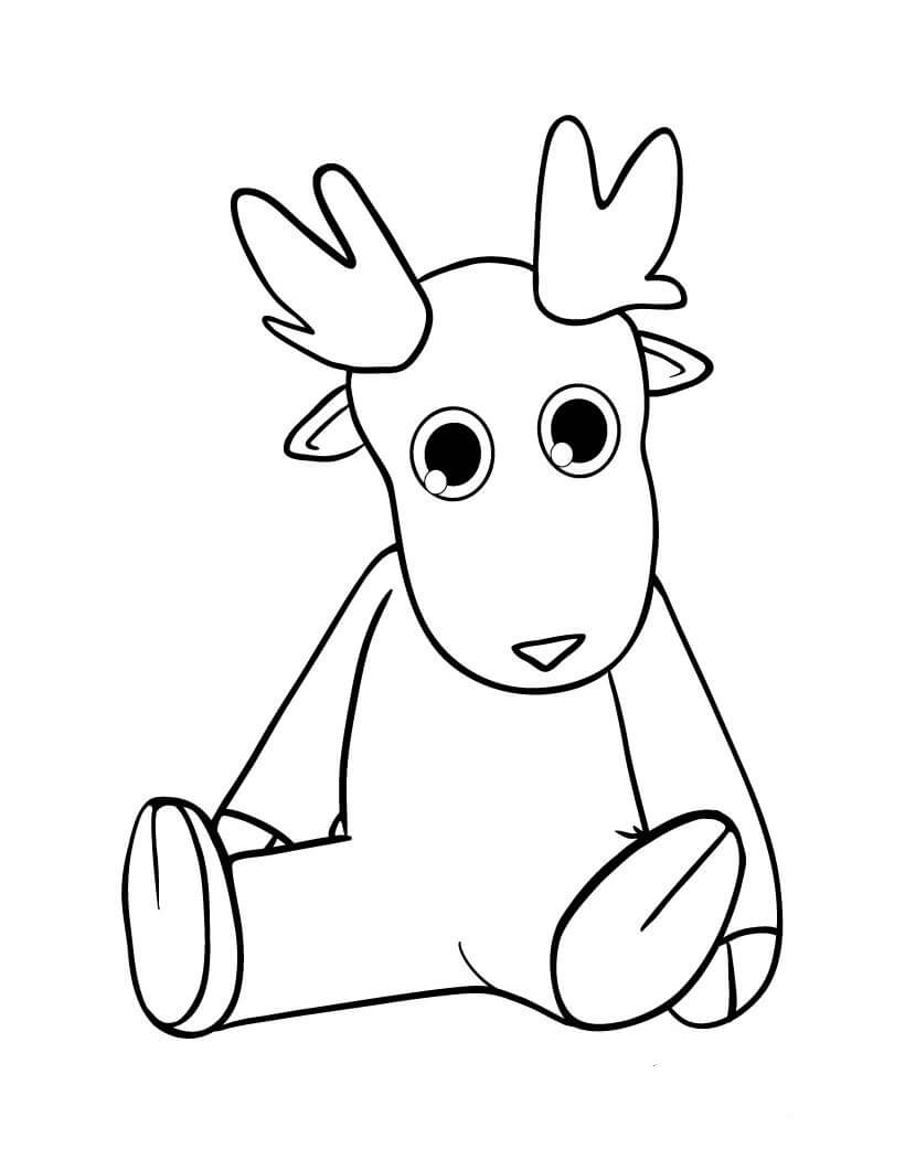 Dibujo de Reno Lindo para Colorear