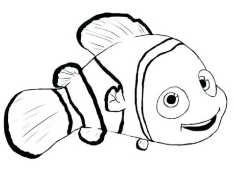 Dibujo de Nemo Gracioso para Colorear