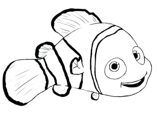 Dibujo de Nemo Gracioso para Colorear
