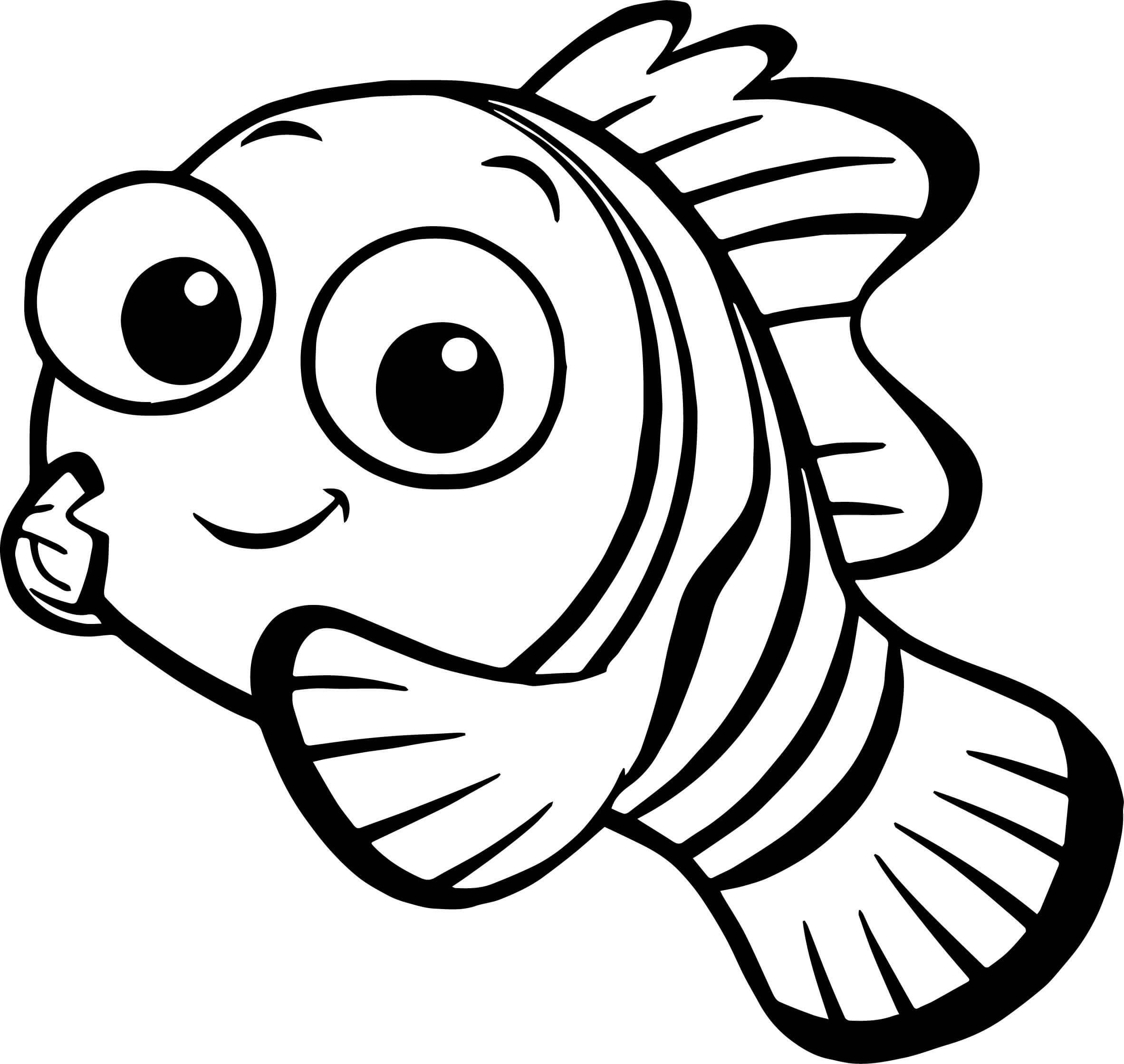 Dibujo de Nemo Sonriendo para Colorear