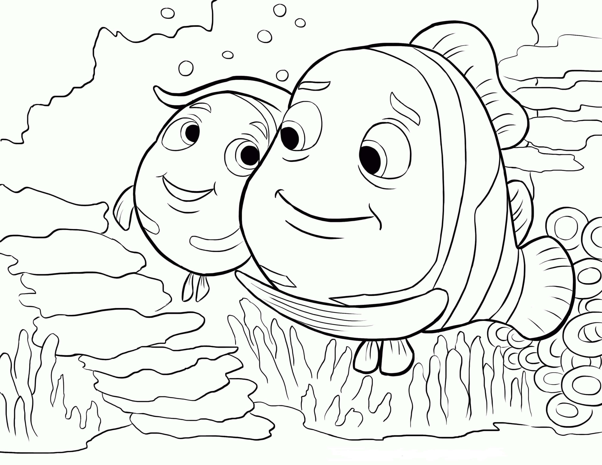 Dibujo de Pareja Nemo Scaled para Colorear
