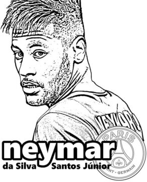 Dibujo de Neymar Impresionante para Colorear