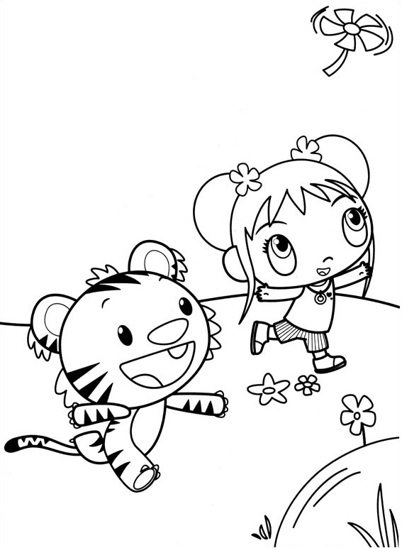 Dibujo de Rintoo y Kai Lan para Colorear