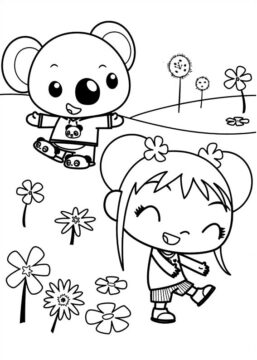 Dibujo de Tolee y Kai Lan para Colorear