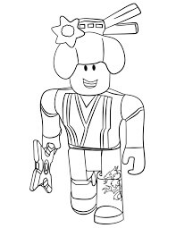 Dibujo de Mujer Ninja Roblox para Colorear