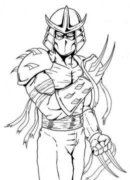 Dibujo de Ninja Fresco para Colorear